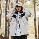 Unisex Jacket Shell Jacket Loose Hooded Coat Mechanical Style Jacket